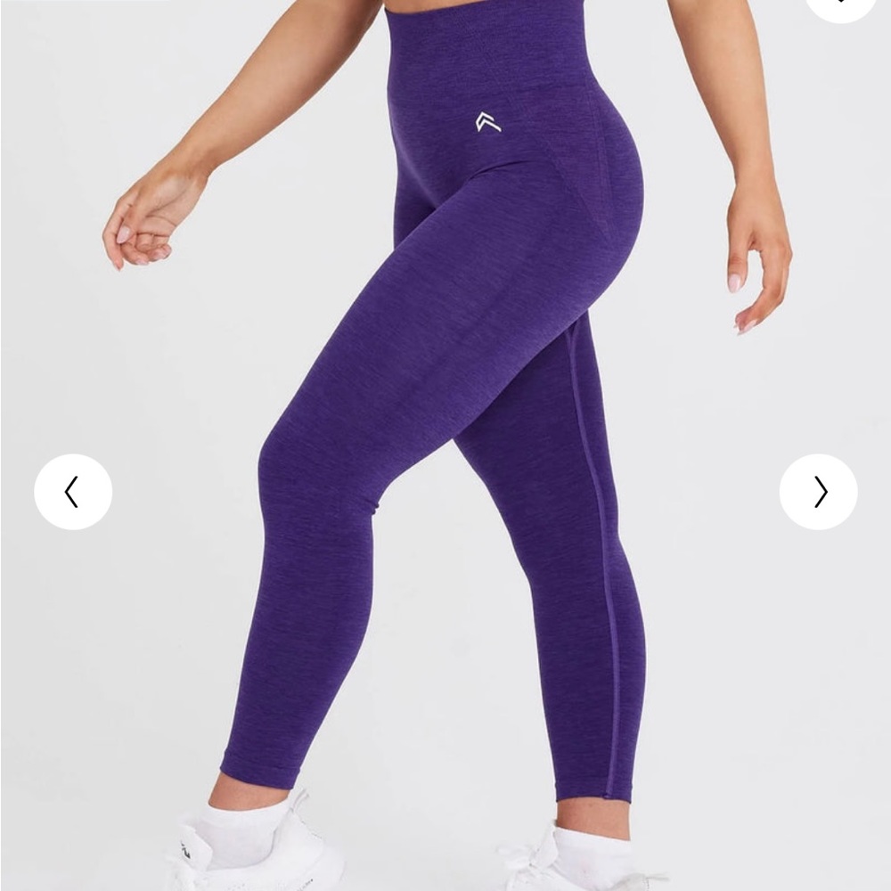 NWT Oner Active EFFORTLESS SEAMLESS LEGGINGS Amethyst S PRINTED LOGO OG Verison - Picture 3 of 8